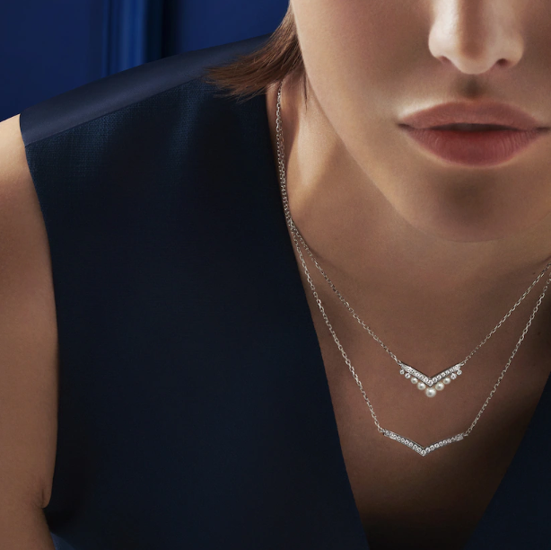 JOSÉPHINE AIGRETTE PENDANT White gold, pearls, diamonds